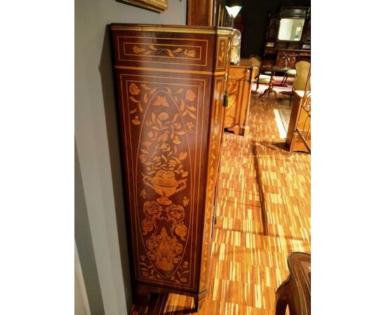 Spettacolare secretaire olandese del 1700 riccamente intarsiato