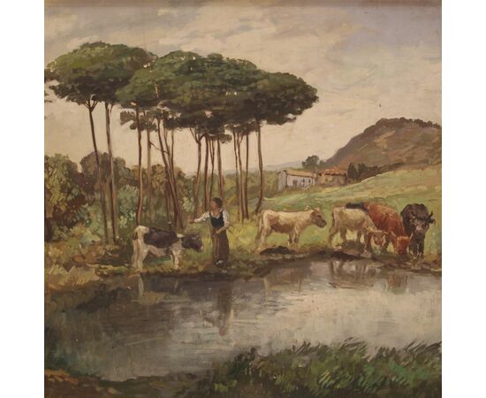 Great French painting landscape from the 20th century