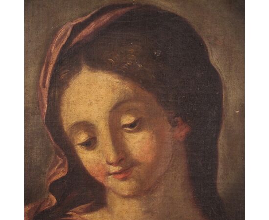 Religious Italian painting Madonna from 17th century