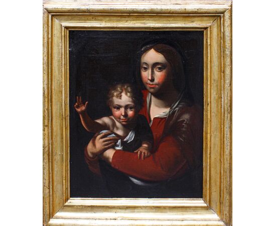 XVII secolo, Scuola bergamasca, Madonna con Bambino benedicente