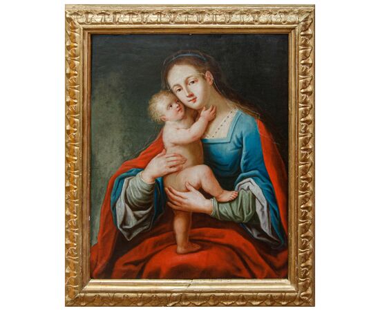 Scuola di Anversa, XVII secolo  Madonna con bambino