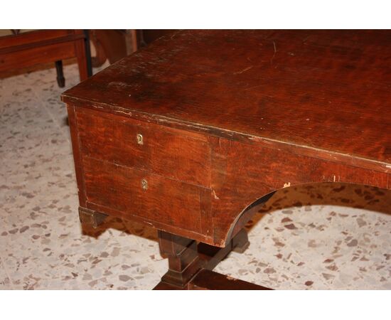 Scrivania Stile Direttorio Francese del 1800 In Legno di Mogano