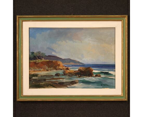 Landscape painting signed R. Natali 1950s