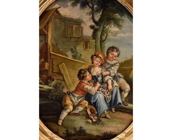 Gioco di fanciulli - Scuola francese di Francois Boucher (Parigi, 1703 - 1770)