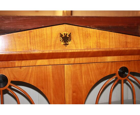 Vetrina Russa Stile Biedermeier in legno di Betulla inizio 1800