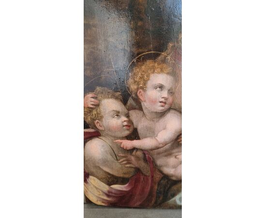 Madonna con bambino e San Giovannino, Olio su tavola, Epoca '500