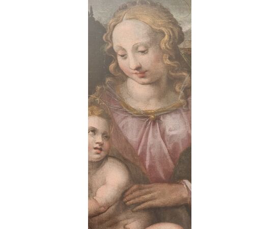 Madonna con bambino e San Giovannino, Olio su tavola, Epoca '500