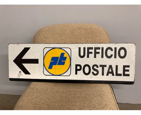 Insegna Vintage poste in metallo anni 70/80 ottimo stato . Mis 81 x 25 