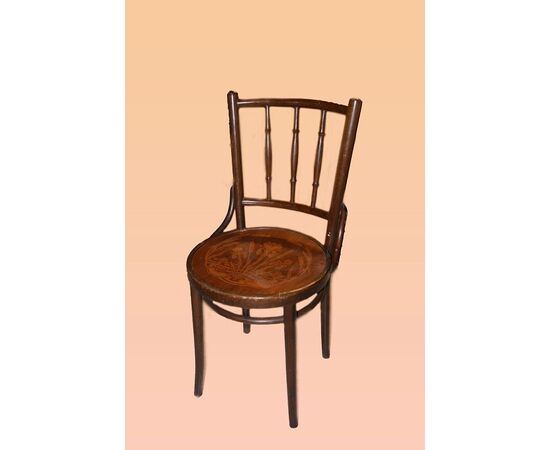 Gruppo di 4 sedie Thonet di inizio 1900 in legno curvo stampato