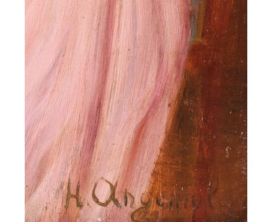 QUADRI ANTICHI, RITRATTI DI DONNA CHE LEGGE, LA LETTERA, METÀ DEL NOVECENTO. (QR578)