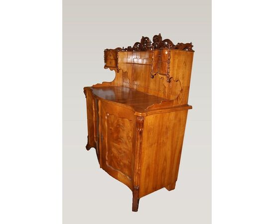 Grande credenza di inizio 1800 stile Biedermeier in betulla Nord Europa