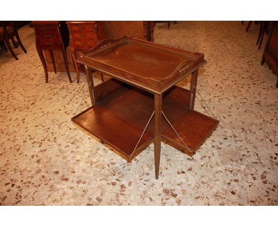 Tavolo Carrello a vassoio Francese del 1800 Stile Luigi XVI