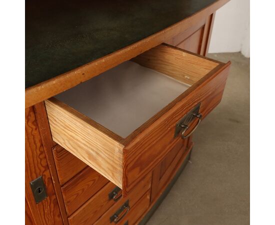 Credenza Liberty con Vetrate Artistiche