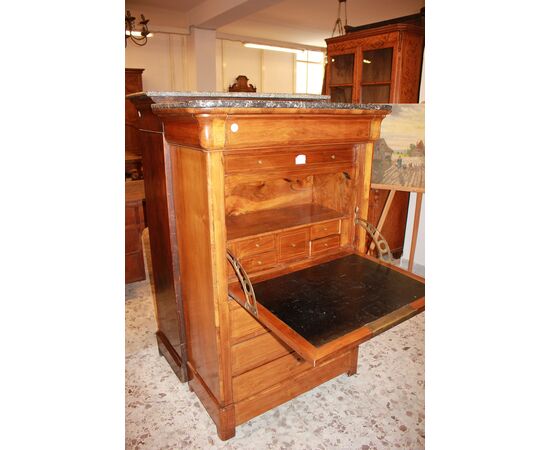 Secretaire Francese del 1800 Stile Impero con Filetto di intarsio