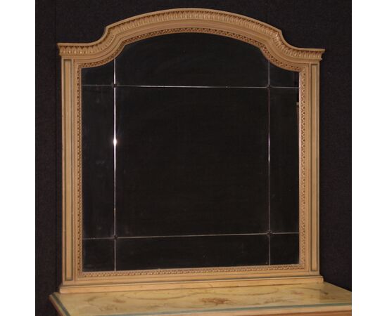 Dresser in lacquered wood with mirror Louis XVI style from the 20th century