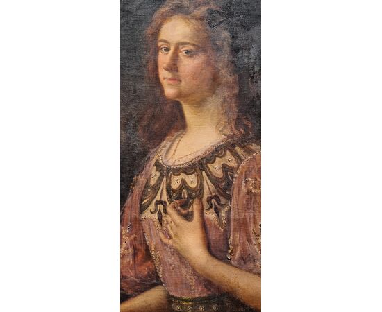 Ritratto di personaggio femminile, Olio su tela, Epoca primi '900