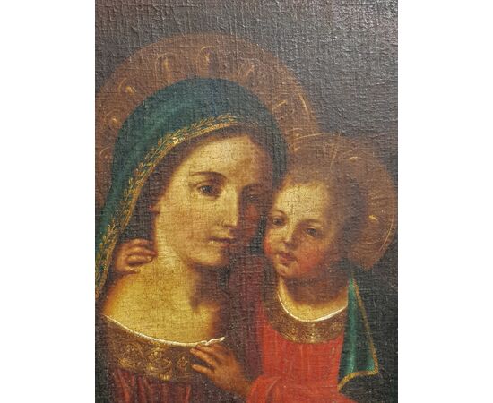 Madonna con bambino, Olio su tela, Epoca '600