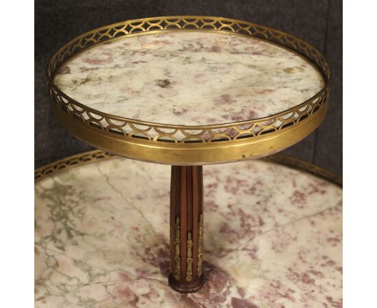 French side table with two shelves in wood from the 20th century