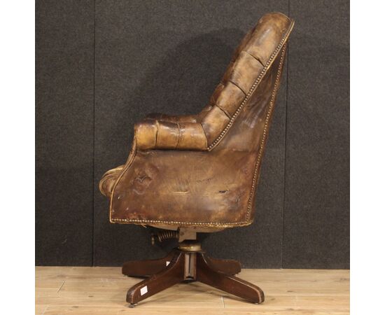 English leather armchair from the 20th century