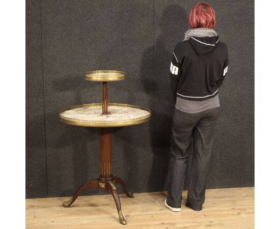 French side table with two shelves in wood from the 20th century