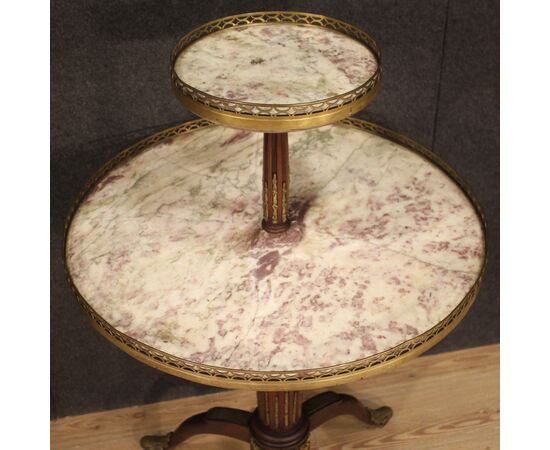 French side table with two shelves in wood from the 20th century