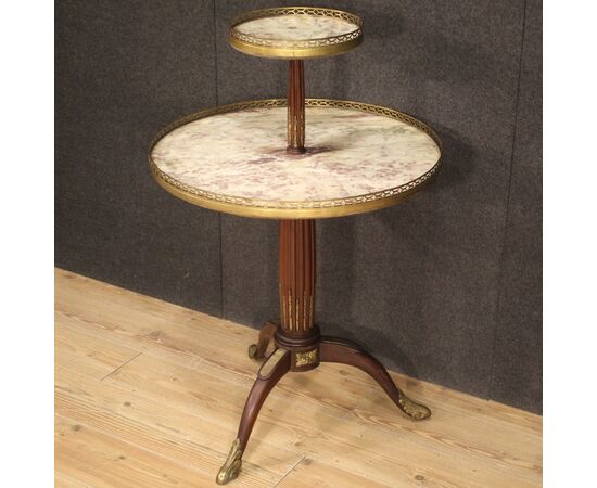 French side table with two shelves in wood from the 20th century