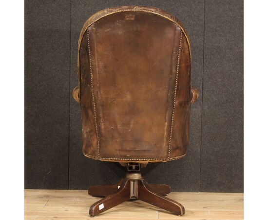 English leather armchair from the 20th century