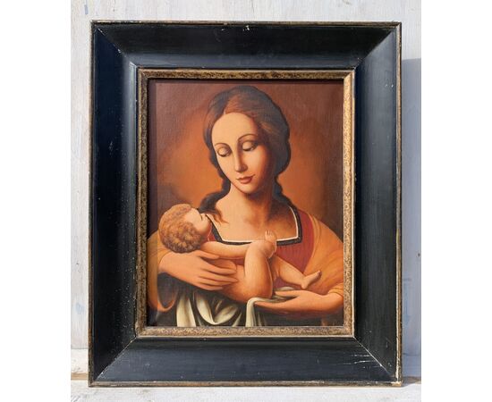 Pittore italiano (XIX-XX sec.) - Madonna con Bambino.