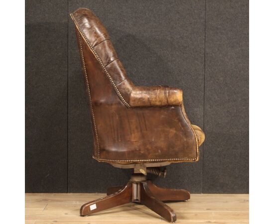 English leather armchair from the 20th century