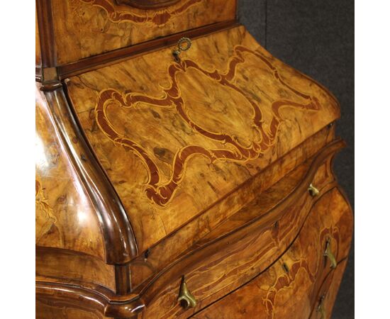 Trumeau in Rococo style in inlaid wood from 20th century