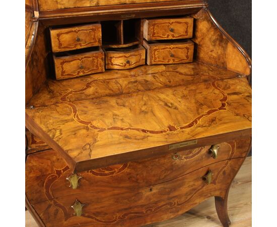 Trumeau in Rococo style in inlaid wood from 20th century