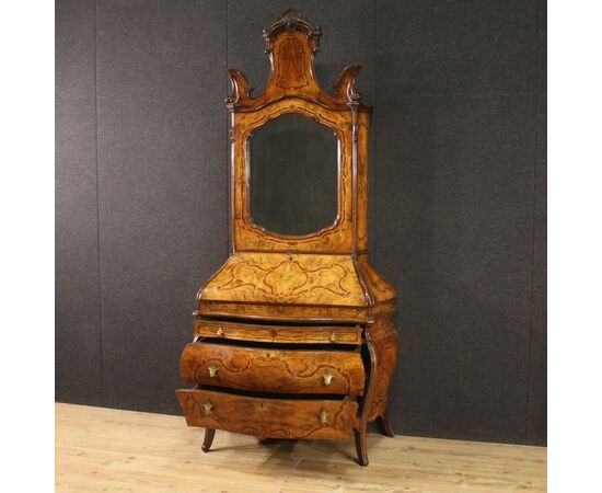 Trumeau in Rococo style in inlaid wood from 20th century