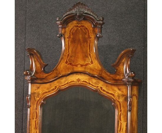 Trumeau in Rococo style in inlaid wood from 20th century