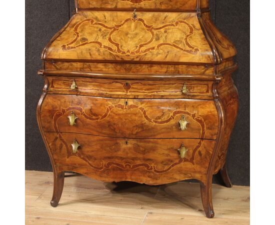 Trumeau in Rococo style in inlaid wood from 20th century