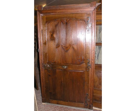 PTI297 - Porta antica in legno di rovere. Misure massime cm L 120 x H 218.