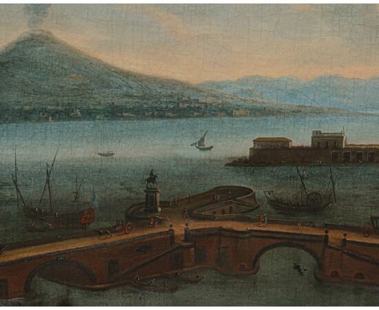 Tommaso Ruiz (attivo tra il 1710-1750), Veduta del porto di Napoli 