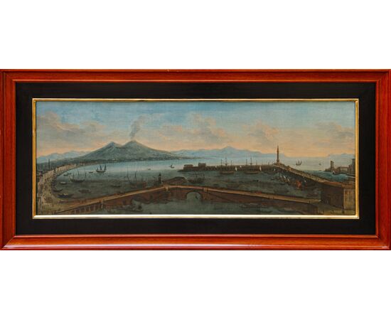 Tommaso Ruiz (attivo tra il 1710-1750), Veduta del porto di Napoli 