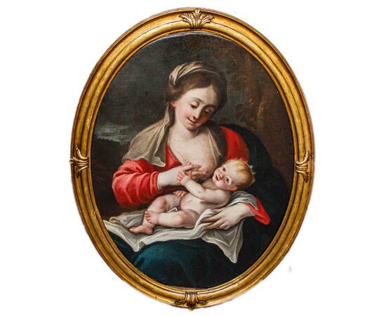 XVIII secolo, scuola emiliana, Madonna con Bambino