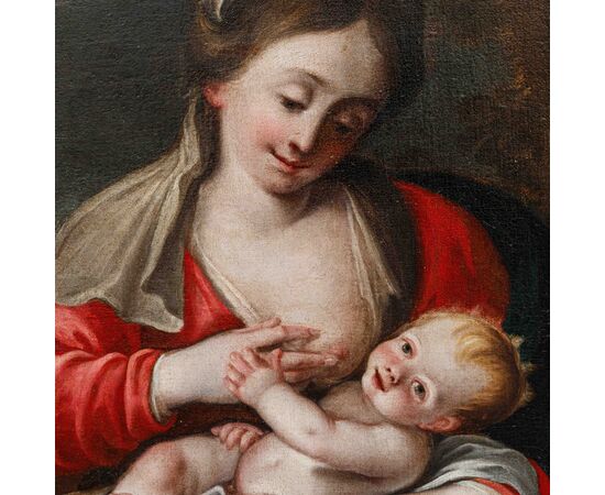 XVIII secolo, scuola emiliana, Madonna con Bambino