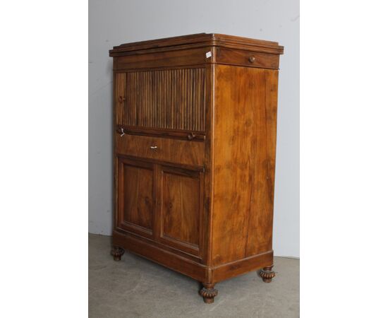 ntico mobiletto credenzino leggio  secretaire CARLO X  1830 in noce massello . Mis 77 x 44 . h cm 112   