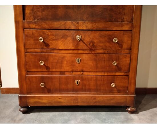 Secretaire francese in stile impero del 1800 in noce