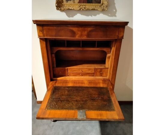 Secretaire francese in stile impero del 1800 in noce