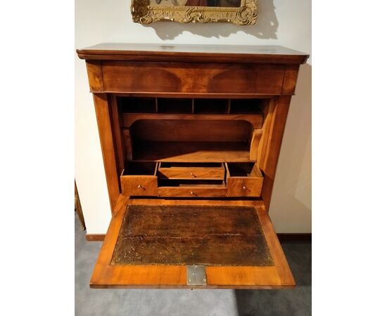 Secretaire francese in stile impero del 1800 in noce