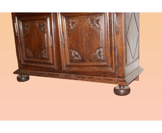 Grande credenza 4 ante con cassetti del 1700 francese Luigi XIV 