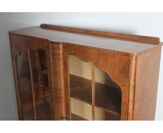 Antica vetrina - libreria art deco in noce 1940 Mis cm 106 x 33 .h 118