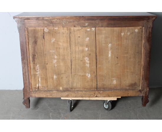 Antico comò - cassettone  cappuccino L. Filippo area Modenese 1840 noce. Rest mis 138 x 60. H 96