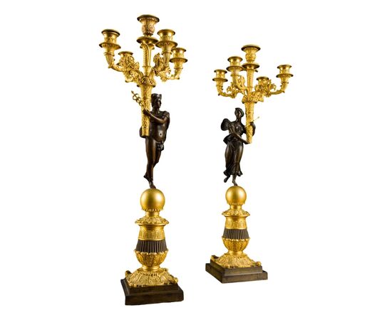 Coppia di Candelabri Parigi secondo quarto del XIX secolo