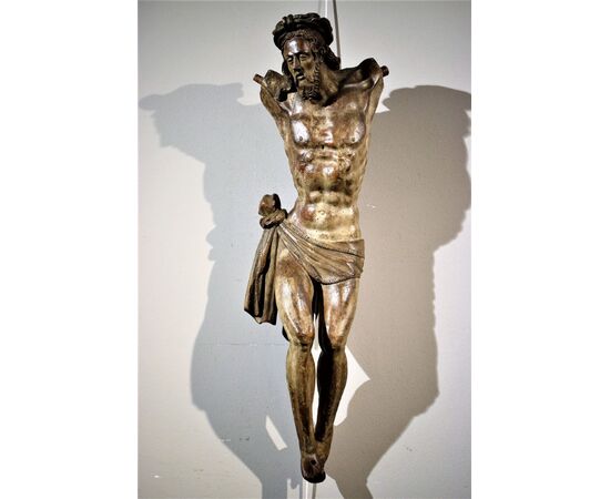 Southern German School, XVI century, Christ Crucified, h. 105 cm