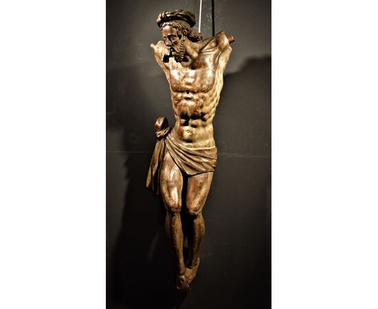 &quot;Crucified Christ&quot; extraordinary wooden sculpture of the &#39;500     