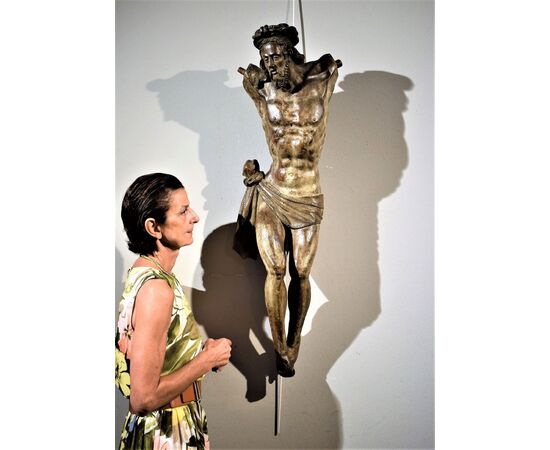 &quot;Crucified Christ&quot; extraordinary wooden sculpture of the &#39;500     